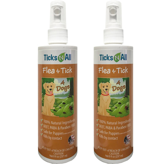 All Natural Flea & Tick 4 Dogs 8oz (2 pack)