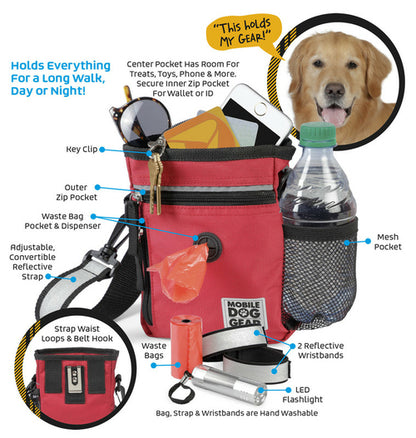 Mobile Dog Gear Day/Night 6 Pc Walking Bag