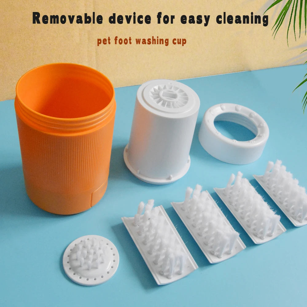 Portable Pet Paw Cleaning Cup Semi-Automatic Cleaning And Grooming Dog