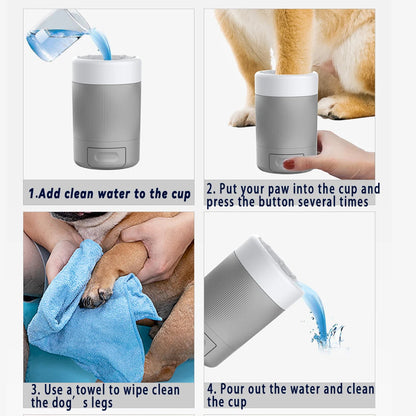 Portable Pet Paw Cleaning Cup Semi-Automatic Cleaning And Grooming Dog