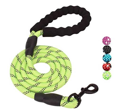 5 FT Leash With Comfortable Padded Handle and Reflective Threads