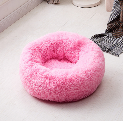 Super Soft Long Plush Comfy Calming Pet Bed