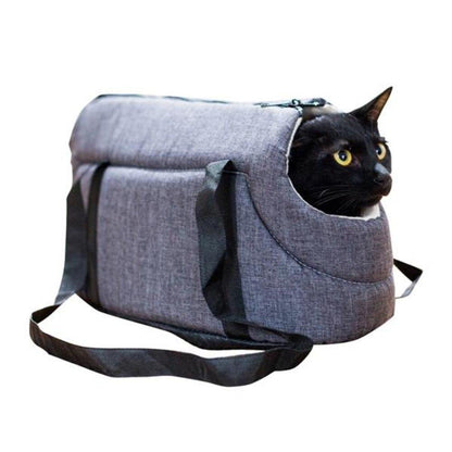 Light Pet Carrier Bag Cat / Dog Comfort Travel Handbag Gray/Rose Red